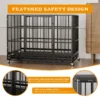 Waleaf 48 Inch Heavy Duty Dog Crate with Wheels for Indoor and Outdoor, Large Dog Kennel with Removable Tray - Image 6