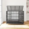 Waleaf 48 Inch Heavy Duty Dog Crate with Wheels for Indoor and Outdoor, Large Dog Kennel with Removable Tray - Image 5